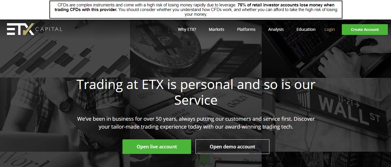 сотрудничество с ETX Capital 