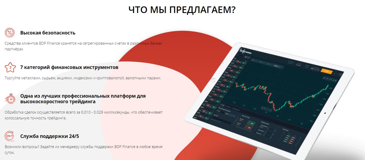 торговые условия bdp finance