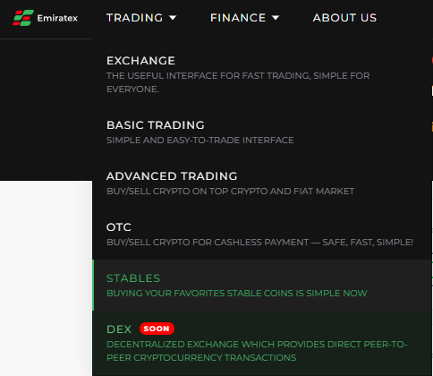 Emiratex децентрализованный обмен