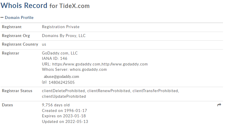 TideX проверка сайта